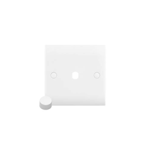 Saxby Electrical Curved Edge 1g Dimmer Plate With Dimmer Cap (CE81DIM)