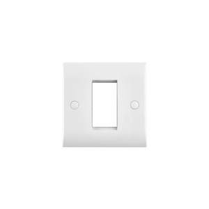 Saxby Electrical Curved Edge 1g Modular Faceplate (1 Module) (CEMFP1)
