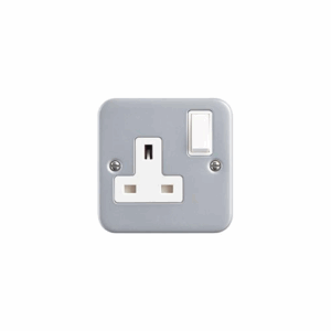 Saxby Electrical Metal Clad 13a 1g Dp Switched Socket (MC412)