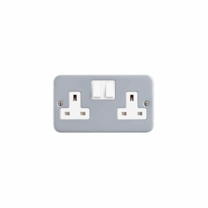 Saxby Electrical Metal Clad 13a 2g Dp Switched Socket (MC422)