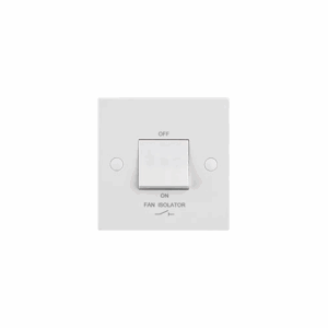 Saxby Electrical Square Edge 10ax 1g 3-pole Fan Isolator Switch (SE110)