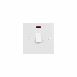 Saxby Electrical Square Edge 20a 1g Dp Switch With Neon (SE271)