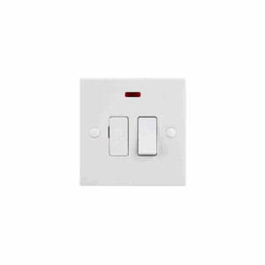 Saxby Electrical Square Edge 13a Switched Fused Spur Unit With Neon (SE322)