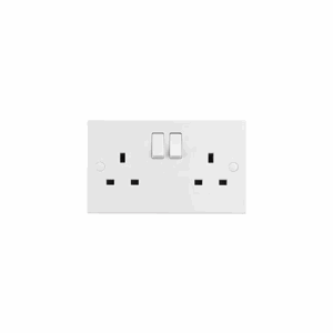 Saxby Electrical Square Edge 13a 2g Sp Switched Socket (SE421)