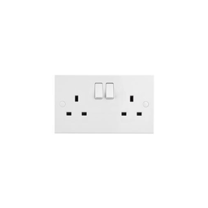 Saxby Electrical Square Edge 13a 2g Dp Switched Socket (SE422)