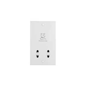 Saxby Electrical Square Edge Dual Voltage Shaver Socket (SE441)