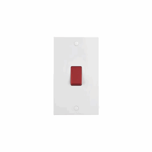 Saxby Electrical Square Edge 45a Large Plate Dp Switch (SE554)