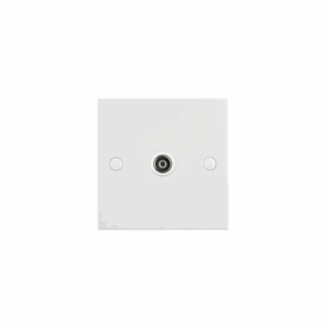 Saxby Electrical Square Edge Coax Tv Socket (non Isolated) (SE787)