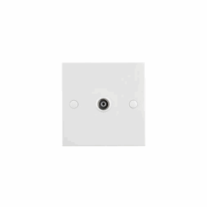 Saxby Electrical Square Edge Coax Tv Socket (isolated) (SE788)