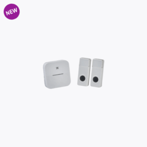 Knightsbridge Wireless plug in dual entrance door chime system - white