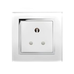 White Chrome Trim - Retrotouch Crystal CT 5A Socket White (04001)