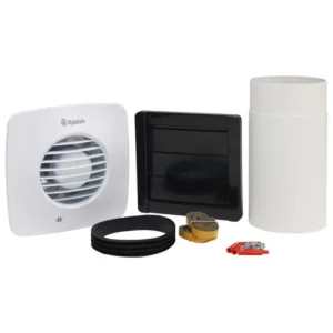 Xpelair DX100TS Silent Bathroom Extractor Fan Kit Square WIth Timer (White)