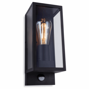 Wall Lighting - Firstlight Dallas Wall Light with PIR Black (2826BK)