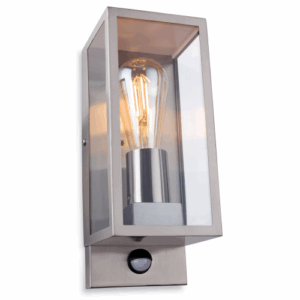 Wall Lighting - Firstlight Dallas Wall Light with PIR Stainless Steel (2826ST)