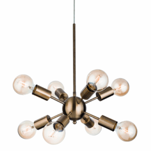 Ceiling Pendants - Firstlight Alfa 8 Light Fitting Antique Brass (3710AB)