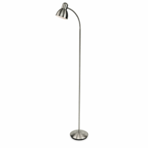Floor Lamps - Firstlight Morgan Floor Lamp Brushed Steel (3745BS)