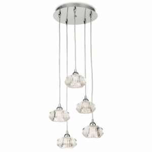 Ceiling Pendants - Firstlight Lisbon 5 Light Pendant Chrome (4859CH)