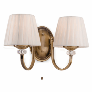 Wall Lighting - Firstlight Langham 2 Light Wall Antique Brass (4862AB)