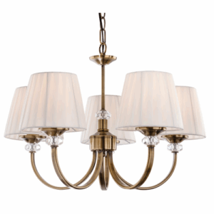 Ceiling Pendants - Firstlight Langham 5 Light Fitting Antique Brass (4863AB)