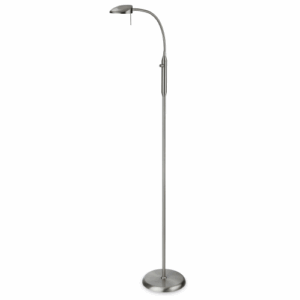 Floor Lamps - Firstlight Milan LED Floor Lamp Brushed Steel (4927BS)