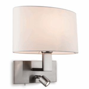 Wall Lighting - Firstlight Webster 2 Light Wall Brushed Steel (4938BS)