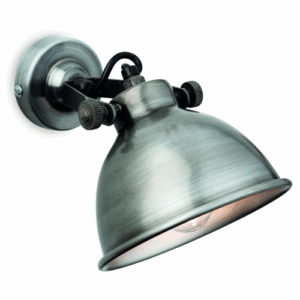 Wall Lighting - Firstlight Mantis Wall Light Antique Silver (7646AS)