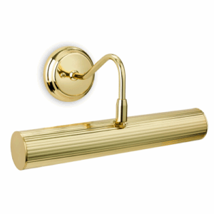 Picture Lights - Firstlight Traditional Reeded Picture Light 300mm Polished Brass (7651BR)