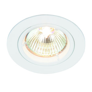 Saxby Cast Recessed GU10 Downlight Fixed 50W - White