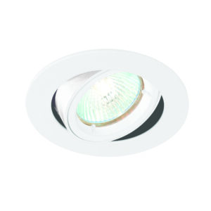 Saxby Cast Recessed GU10 Downlight Tilt 50W - White