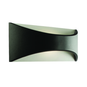 Saxby Vulcan 12.5W CCT Wall Light 300mm IP65 - Matt Black