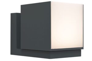 Lutec Cuba IP54 Integrated LED 12.2W 3000K Wall Light With Adjustable Head Dark Grey