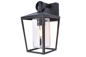 Lutec West Outdoor Wall Down Light E27 Black