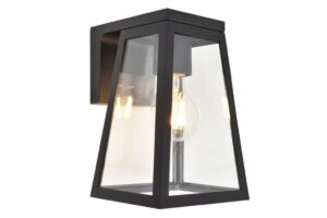 Lutec Fia Solar IP44 2W 2700K Wall Light Matt Black