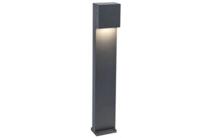 Lutec Gemini Xf IP54 9.5W 4000K Integrated LED Bollard Light Dark Grey