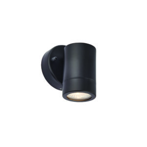 Saxby Lighting - Saxby Palin 1lt Dimmable Wall Light IP44 7W GU10 - Black (75434)