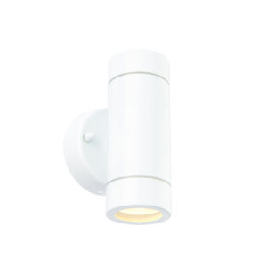 Saxby Palin 2lt Dimmable IP44 Wall Light 2x7W GU10 - White