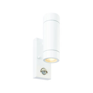 Saxby Palin Wall Light PIR 2lt IP44 7W - White