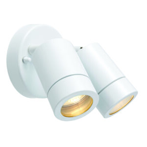 Saxby Palin 2lt Dimmable IP44 Spotlight 2x7W GU10 - White
