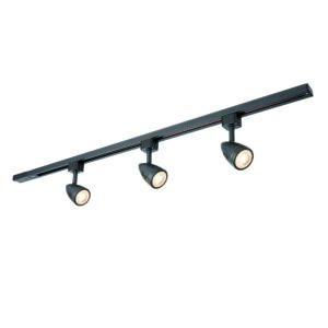 Saxby Lighting - Bullett 3lt Complete Track Kit 7W - Matt Black (78649)