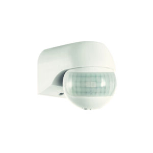 Adjustable Wall PIR Security Sensor IP44 Black/White - White