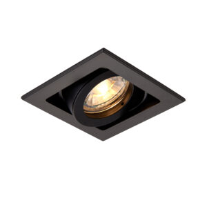 Saxby Xeno Tiltable Square GU10 Downlight 7W - Matt Black