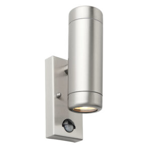 Saxby Odyssey 2lt 7W GU10 Outdoor PIR Wall Light IP65 - Stainless Steel