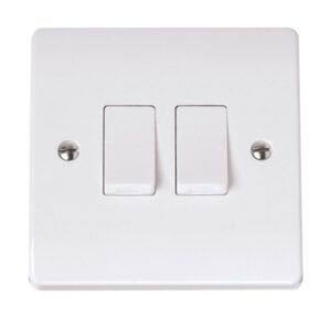 Click Scolmore - Click Curva 10A 2 Gang 2 Way Switch (CCA012)