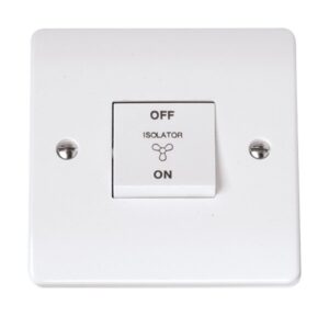 Click Scolmore - Click Curva 10A 3 Pole Fan Isolation Plate Switch (CCA020)