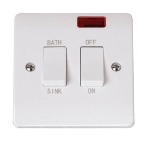 Click Scolmore - Click Curva 20A Dp Sink Bath Switch With Neon (CCA024)