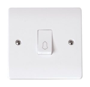Click Scolmore - Click Curva 10A 1 Gang 2 Way Retractive Switch Bell (CCA027)