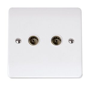Click Scolmore - Click Curva Double Coaxial Outlet (CCA066)