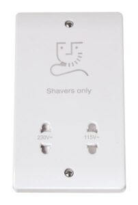 Click Scolmore - Click Curva 115/230V Shaver Socket Outlet (CCA100)
