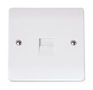 Click Scolmore - Click Curva Single Telephone Socket Secondary (CCA124)