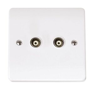 Click Scolmore - Click Curva Twin Isolated Coaxial (CCA159)